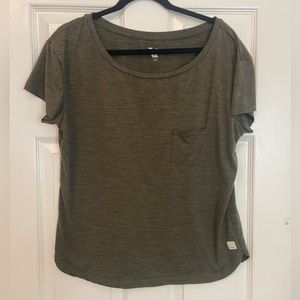 Vuori Halo Tee, womens, Heather green, medium